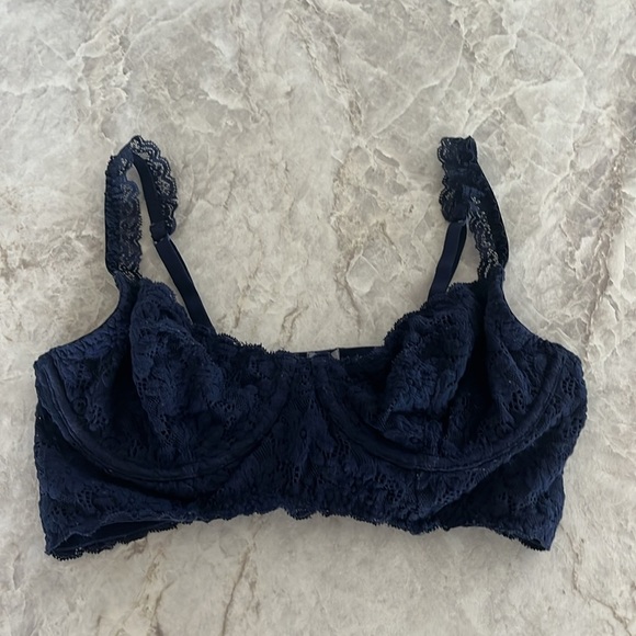 aerie American Eagle Lace Bralette Navy Blue 36C - Picture 13 of 16